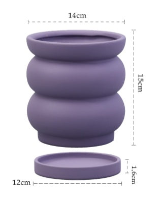 Plain Fired Breathable Ceramic Flowerpot