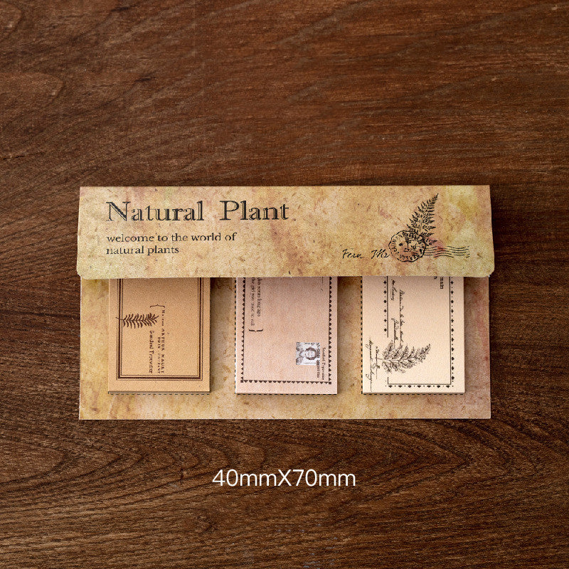 60 Pieces Of Retro Plant Invitation Note Paper Hand Account Decoration