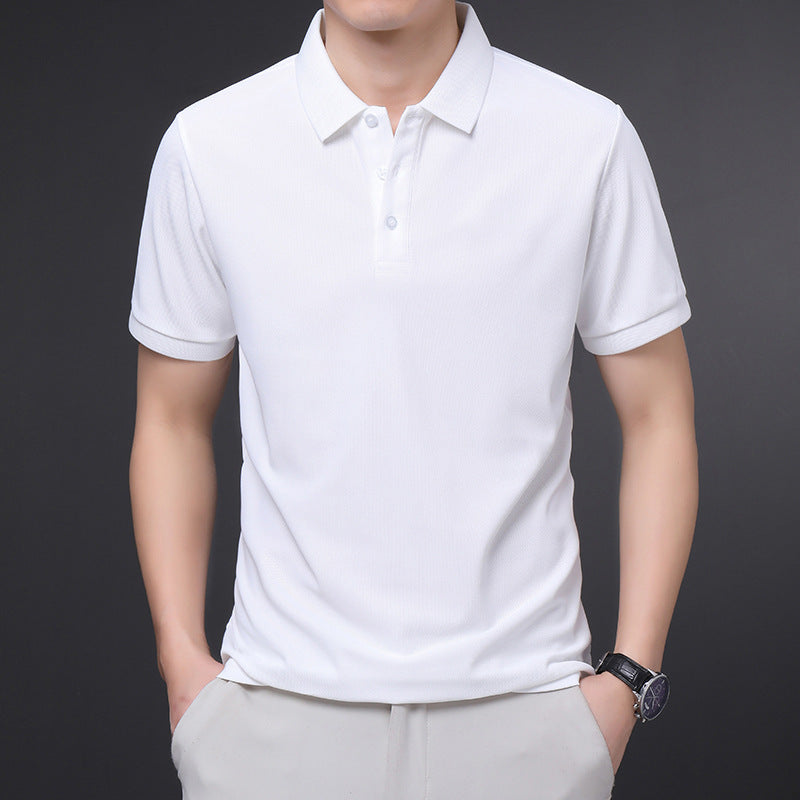 Men's Lapel Short Sleeve Business Half Sleeve