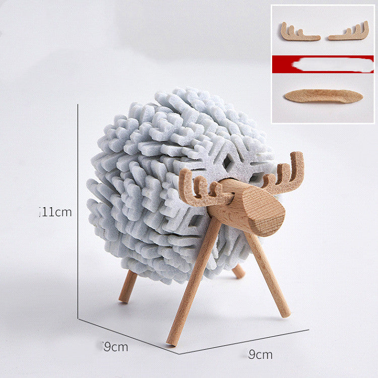 Sheep Elk Anti-Skid Absorbent Insulation Tea Ceremony Felt Coaster Japanese Style Creative Home Office