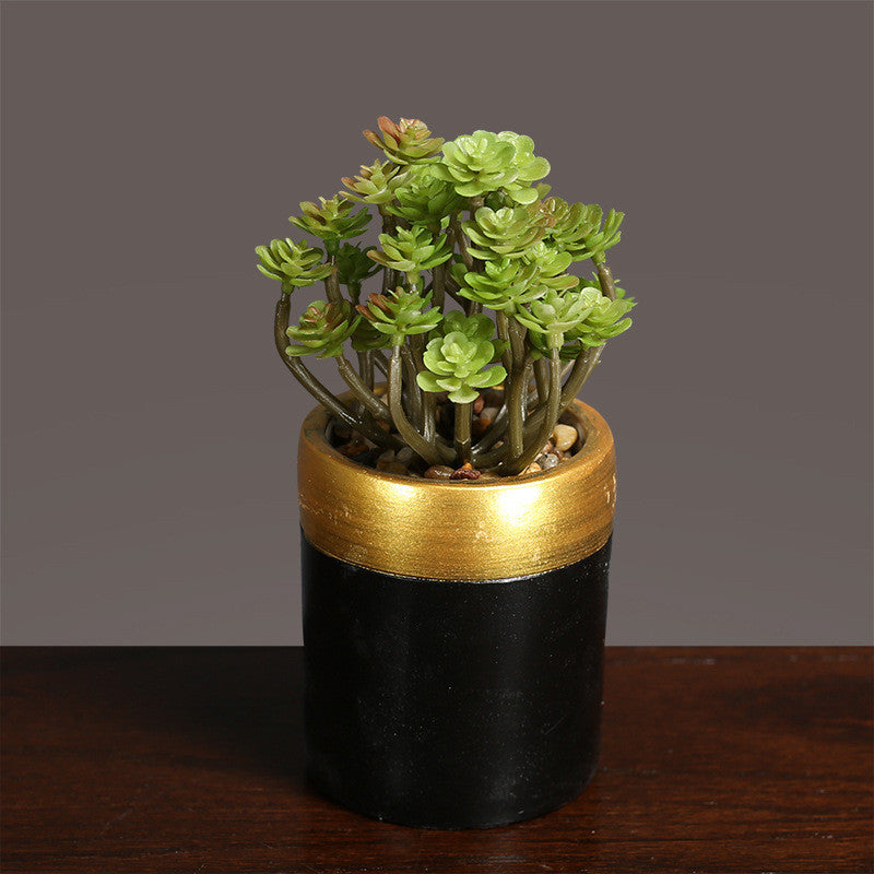 Light Luxury Style Simulation Succulents Small Potted Plants Living Room Decorations