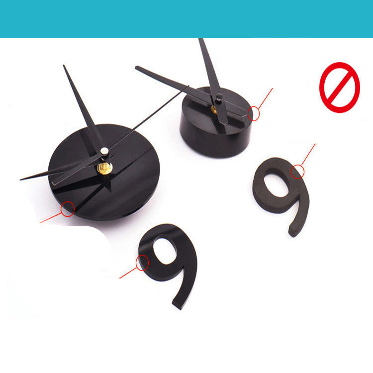 Creative Wall Sticker Clock Mute Living Room Decoration Clock Clock