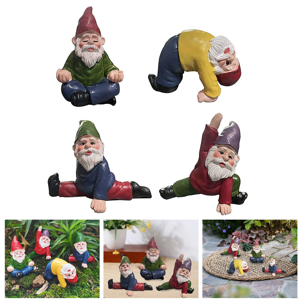 Yoga Drunken Dwarf Resin Crafts Decoration Miniature Gardening Ornaments Dwarf