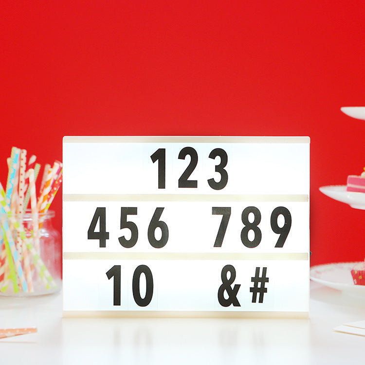 LED creative letter A4 light box