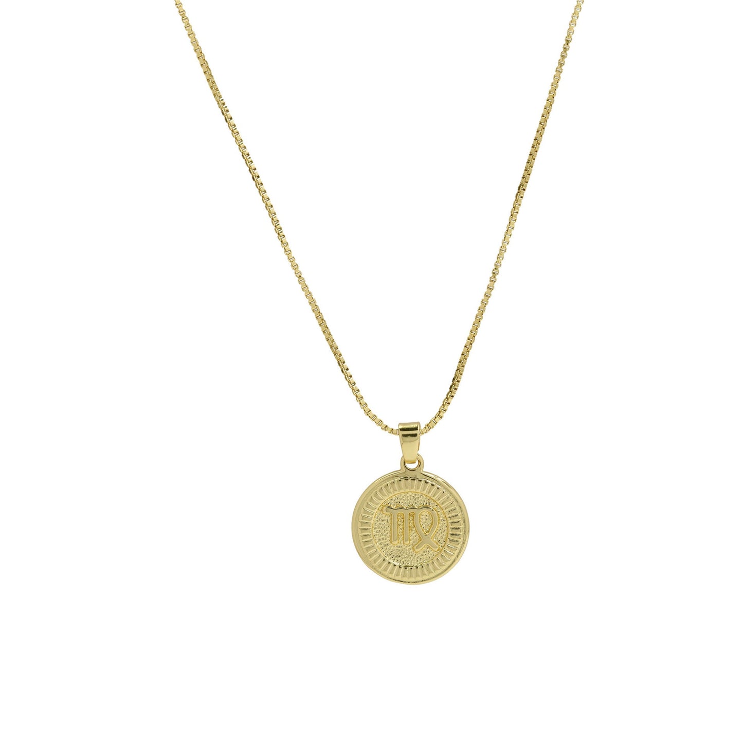 Brass 18K Gold Glossy 12 Twelve Constellations Necklace