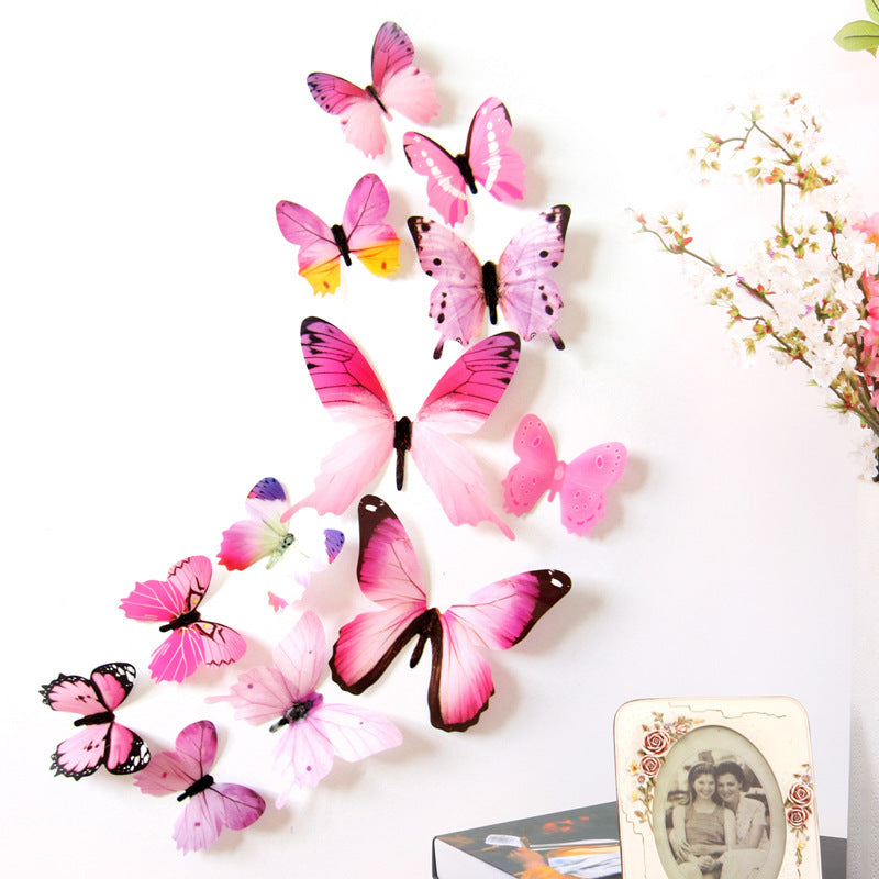 PVC Butterfly 12 Set Home Decoration Wall Sticker