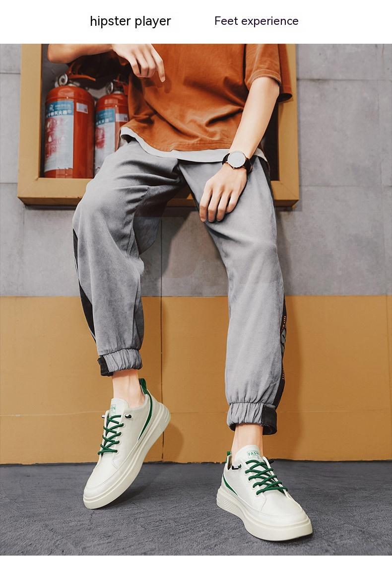 Korean Style Fashionable All-match White Shoes Men's Thin Casual Breathable Canvas Sneakers