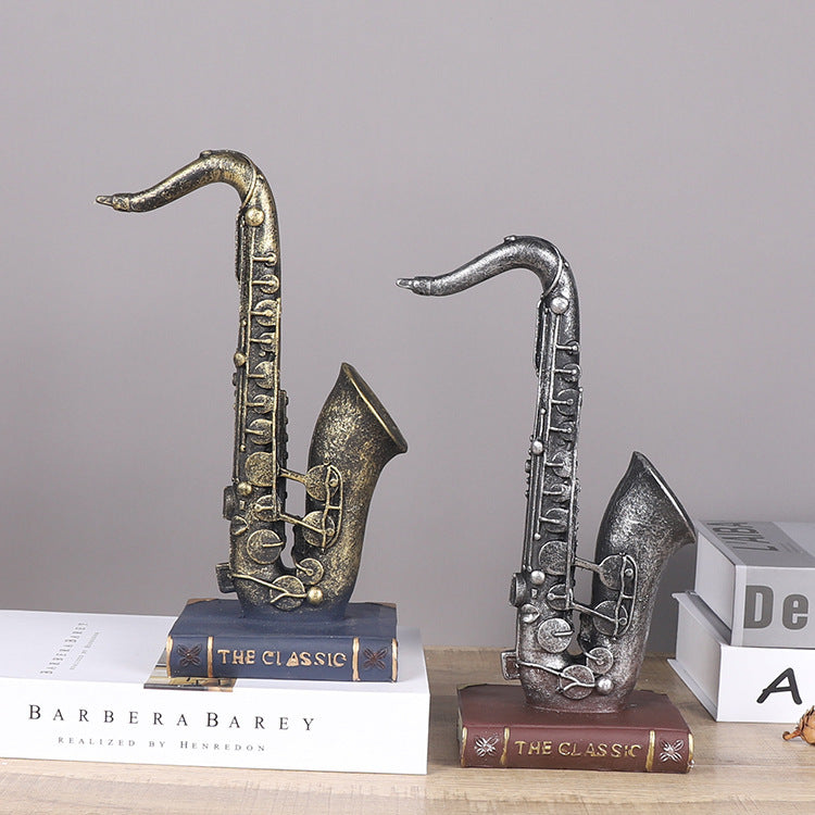 Retro Nostalgic Violin Musical Instrument Model Study Clothing Store Industrial Style Loft Window Decoration Ornaments