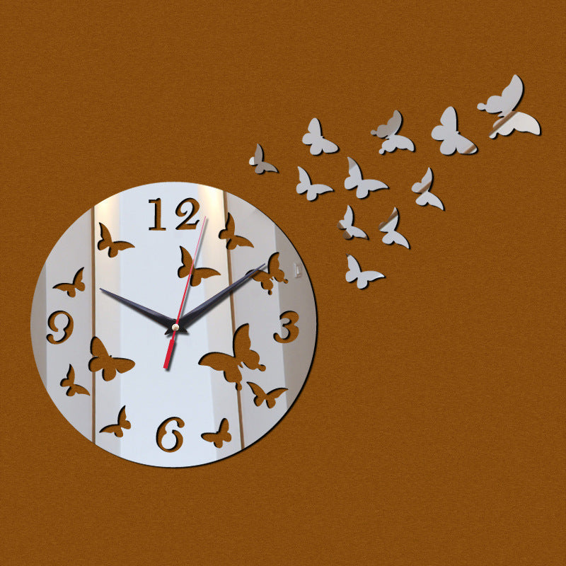 DIY wall clock acrylic mirror clock