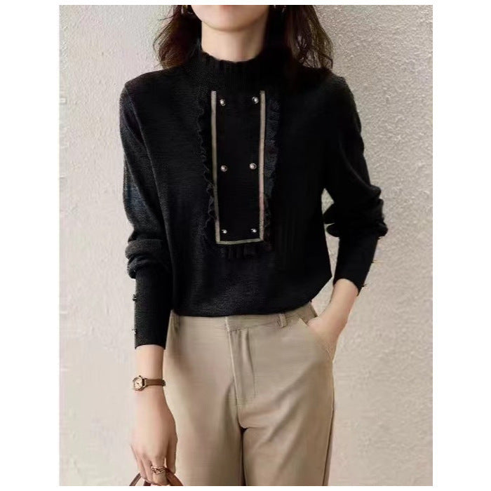 Women's Half Turtleneck Knitted Bottoming Shirt