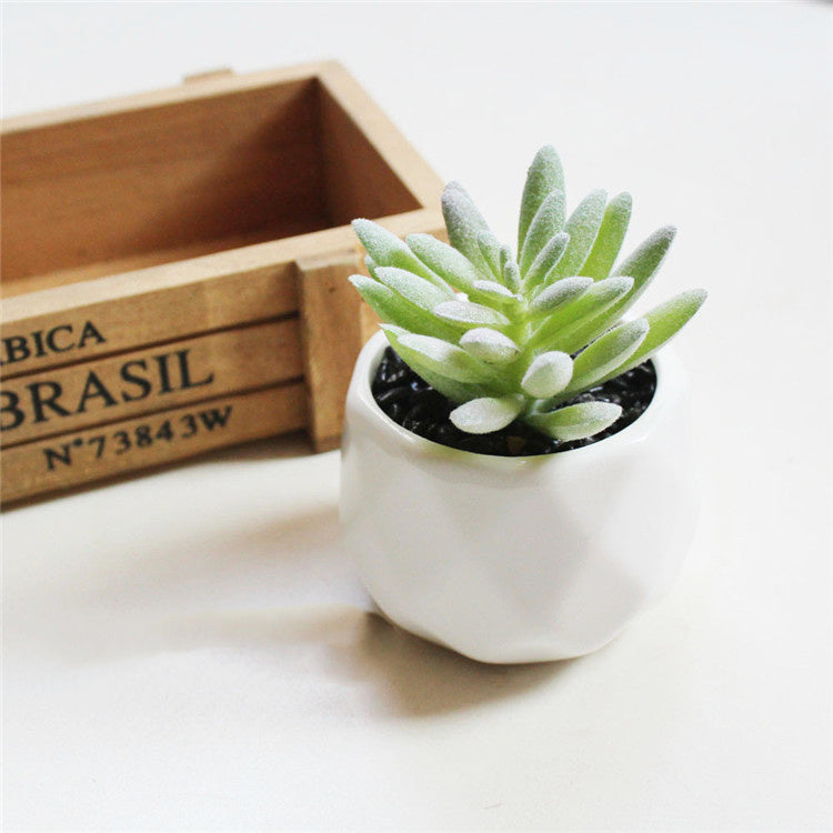 Artificial Succulent Bonsai Creative Ornaments for Home Table Garden Decoration Artificial Plants with Pot