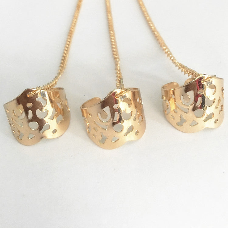 Women's Fashion Plating Bracelet Ring Set