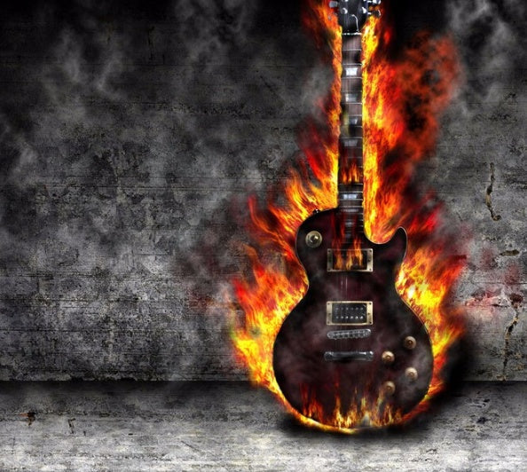 Home Decor Flame Guitar Diamond Mosaics Full Drill Cross Diamond Embroidery Picture Of Rhinestones