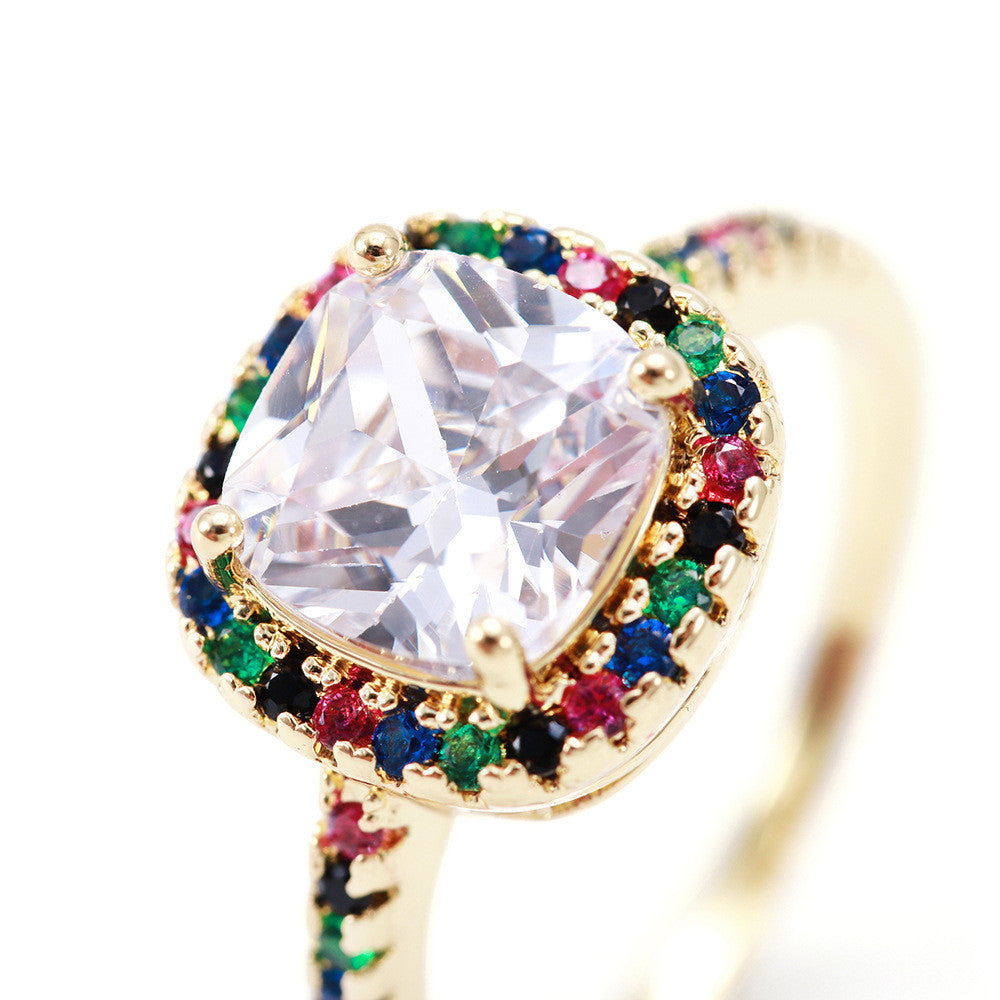 Accessories Gorgeous Mixed Color Zircon Ring Women