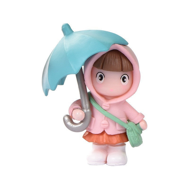Umbrella Girl Micro Landscape Gardening Landscaping Accessories