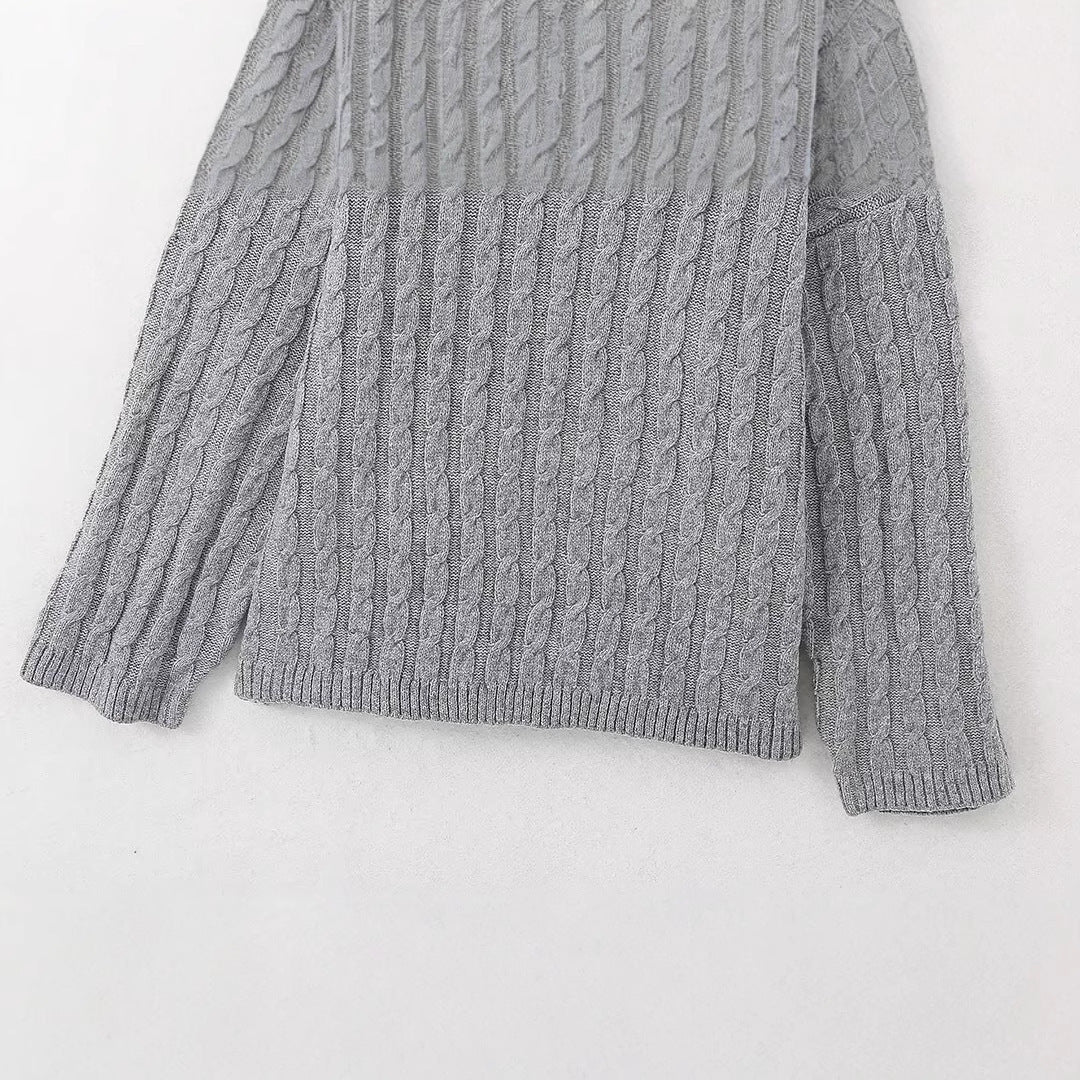 Women's Fashion Minimalist Long Sleeve Knitted Sweater