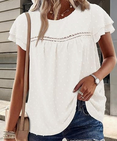 Bohemian Style Top Short Sleeve Summer Loose Shirt
