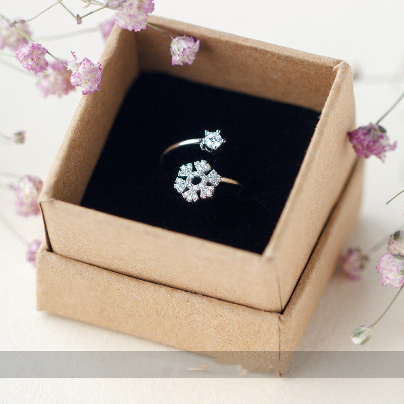 Sterling Silver Ring With Diamond Elk Christmas Full Diamond