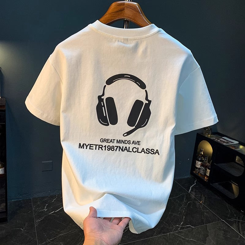 100 Cotton Coat Summer Men's Printed T-shirt