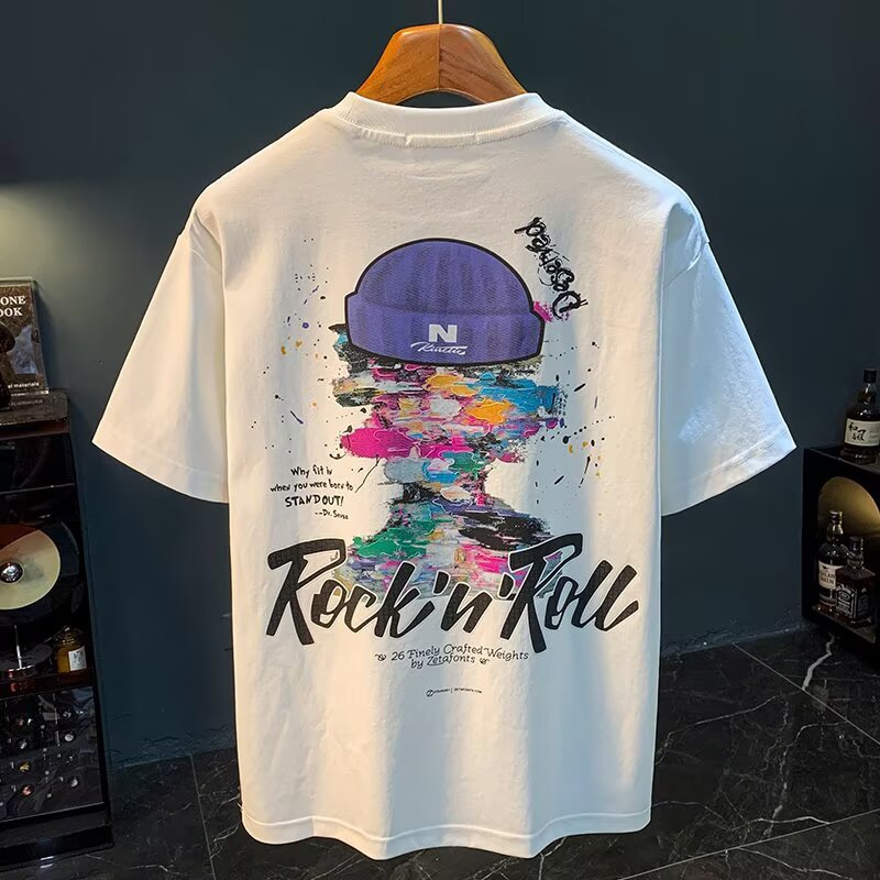 Loose Printed Casual All-match T-shirt For Men