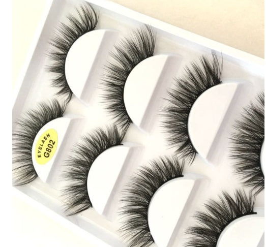 Five Pairs Of 3D False Eyelashes G800 Thick Mink False Eyelashes
