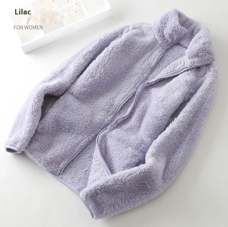 Women's Double-sided Fleece Coral Warm Hand Top