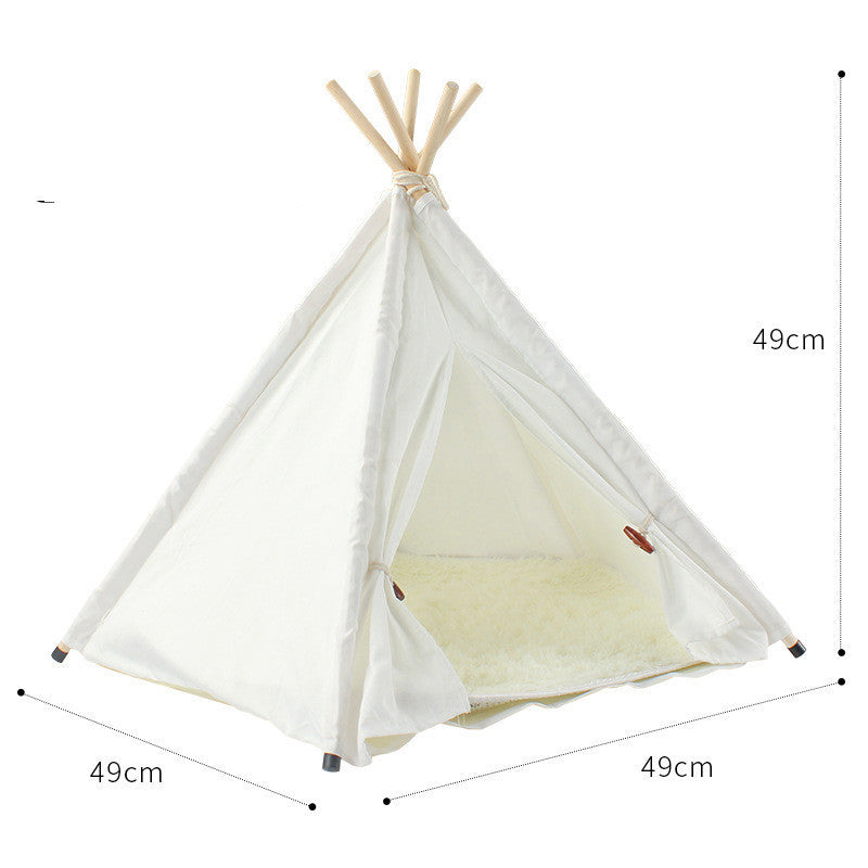 Detachable And Washable Pet Tent With Cotton Fabric