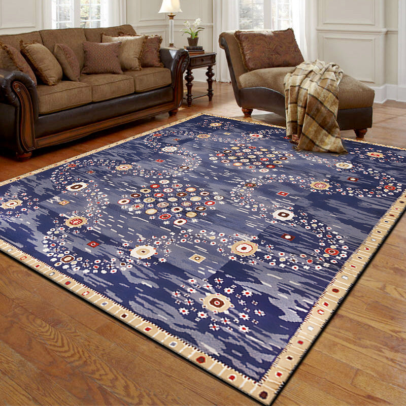 Retro Living Room Carpet Easy-care Wear-resistant Floor Mat