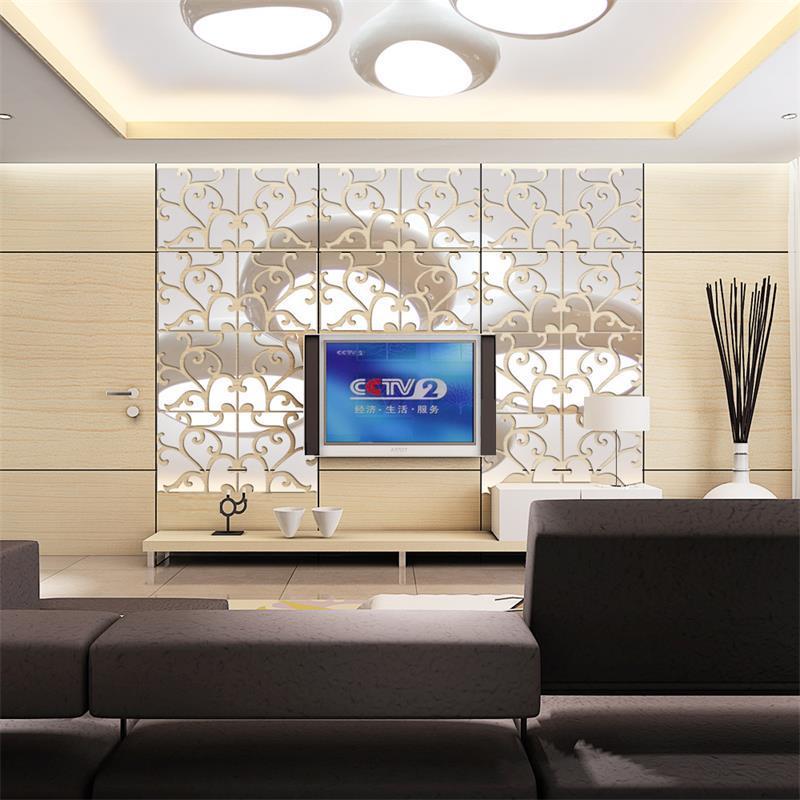 3D Creative Mirror Wall Sticker Acrylic Pattern Style