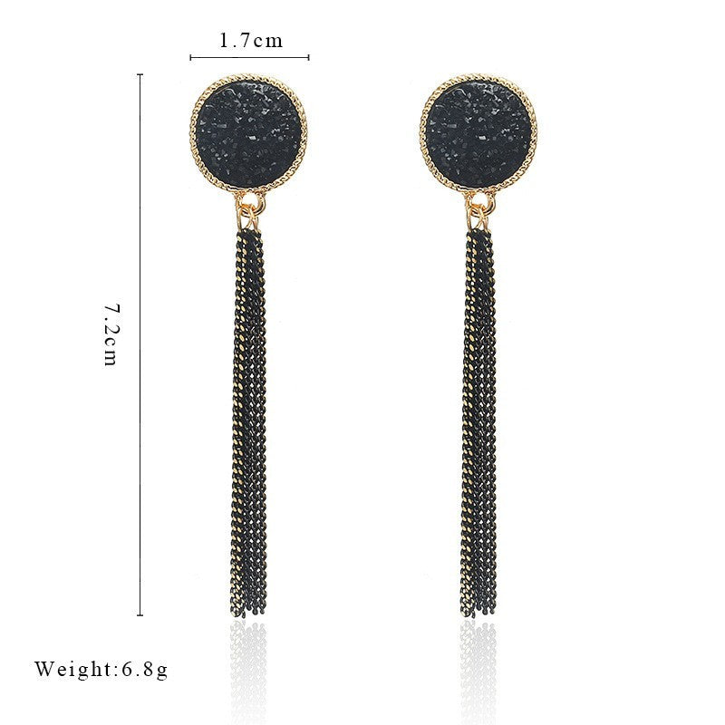 Earrings With Tassels, Long Geometric Style Earrings, Korean Version Earrings, Versatile Earrings, Women's Fashionable Earrings
