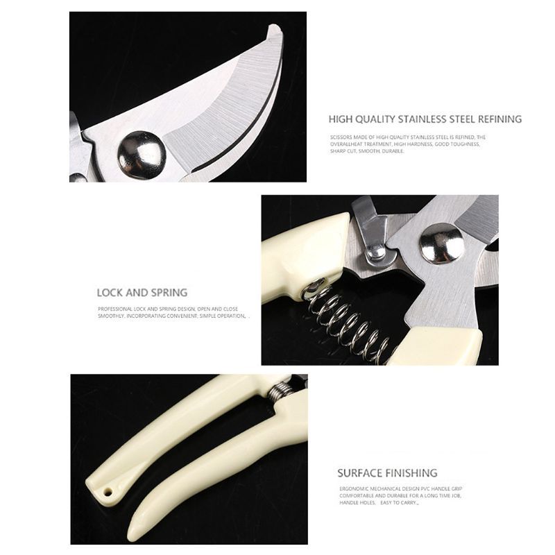 Stainless Steel Fruit Tree Gardening Pruning Branches Garden Labor-saving Flower Pruning Shears Household Strong Shears