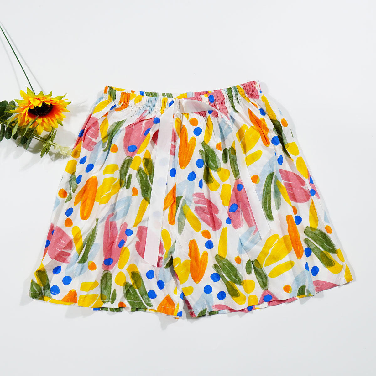 Women's Cotton Silk Shorts Plus Size Homewear Beach Pants