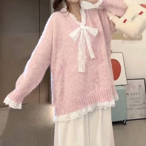 Women's Fashionable Knitted Loose Clothes Top