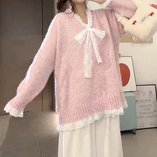 Women's Fashionable Knitted Loose Clothes Top