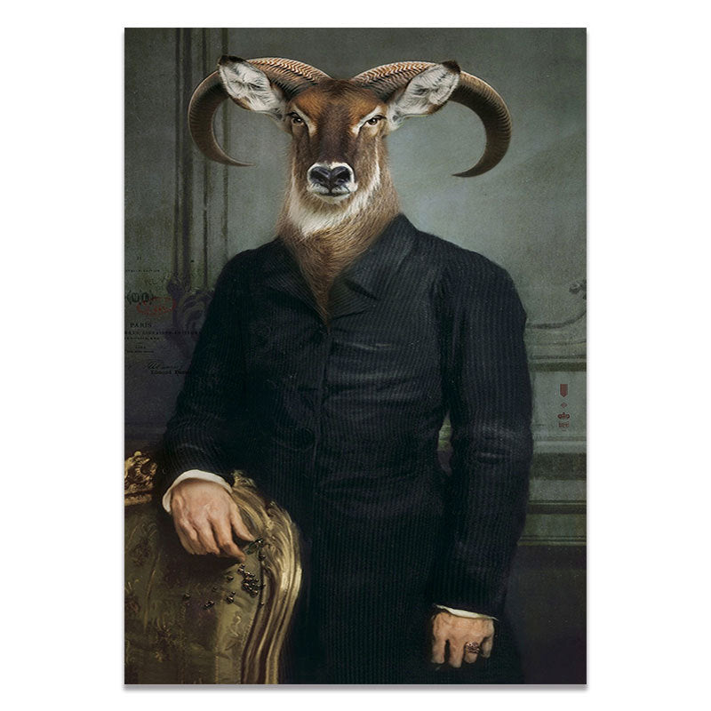 Printed Canvas Painting For Home Decor Creative Elephant Lion Or Zebra