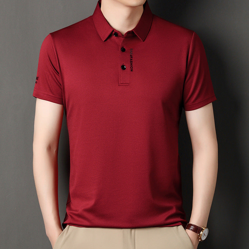 Summer New Middle-aged Men's Casual All-matching Half Sleeve T-shirt