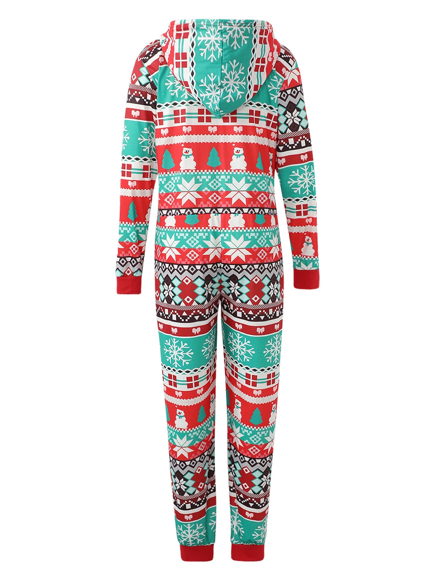 Christmas Hooded Printing Romper Home Wear One-piece Parent-child Outfit