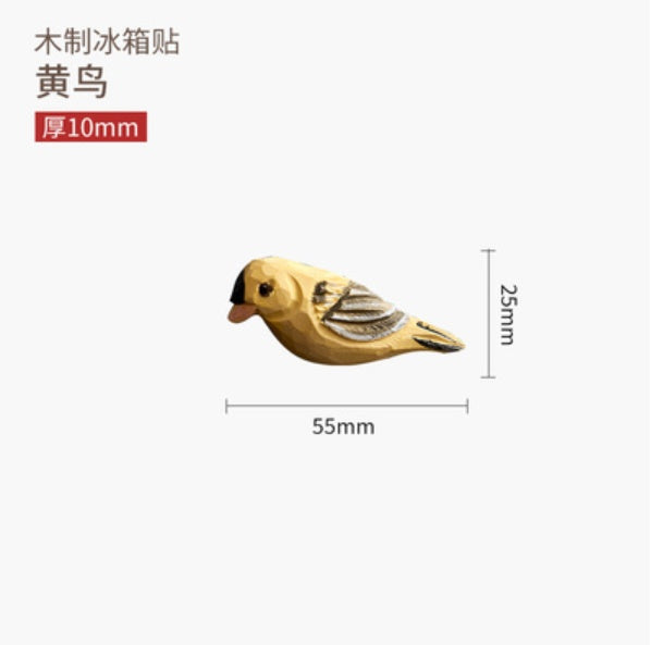 Pure Handmade Wood Carving Fat Bird Chirping
