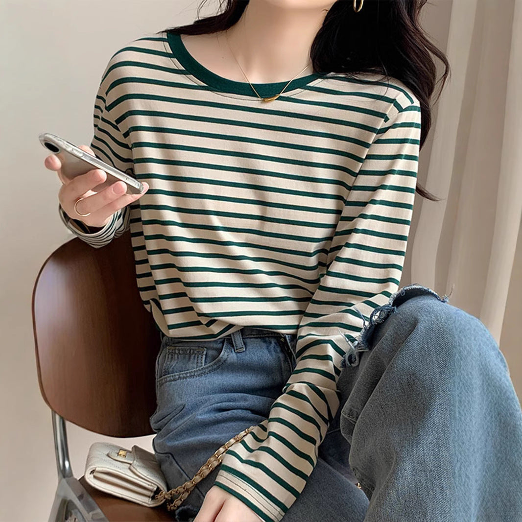 Western Style Inner Wear Long Sleeve Bottoming Shirt Slimming Early Autumn Top