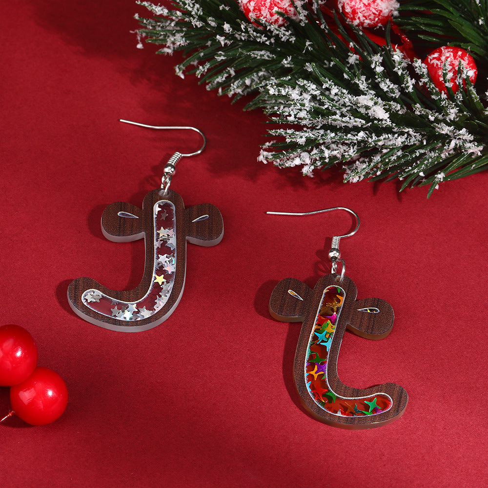Eco-friendly Acrylic Earrings Christmas XINGX