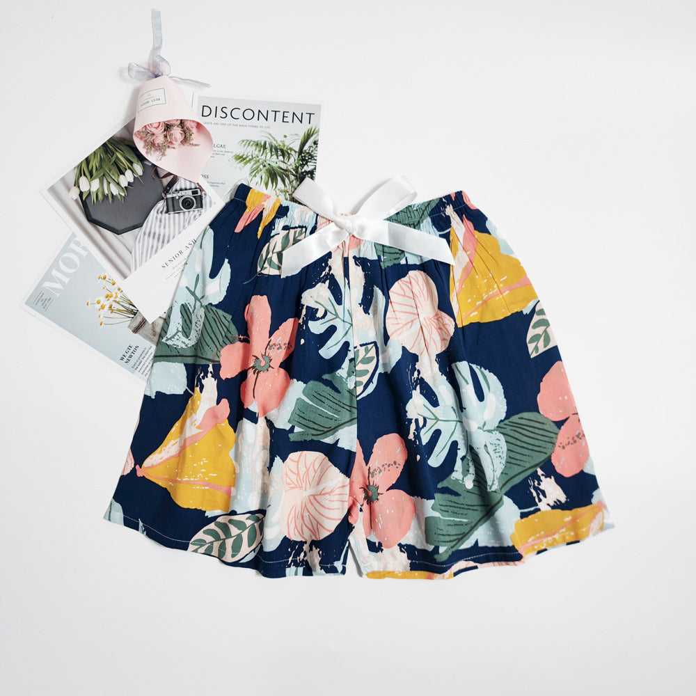 Women's Cotton Silk Shorts Plus Size Homewear Beach Pants