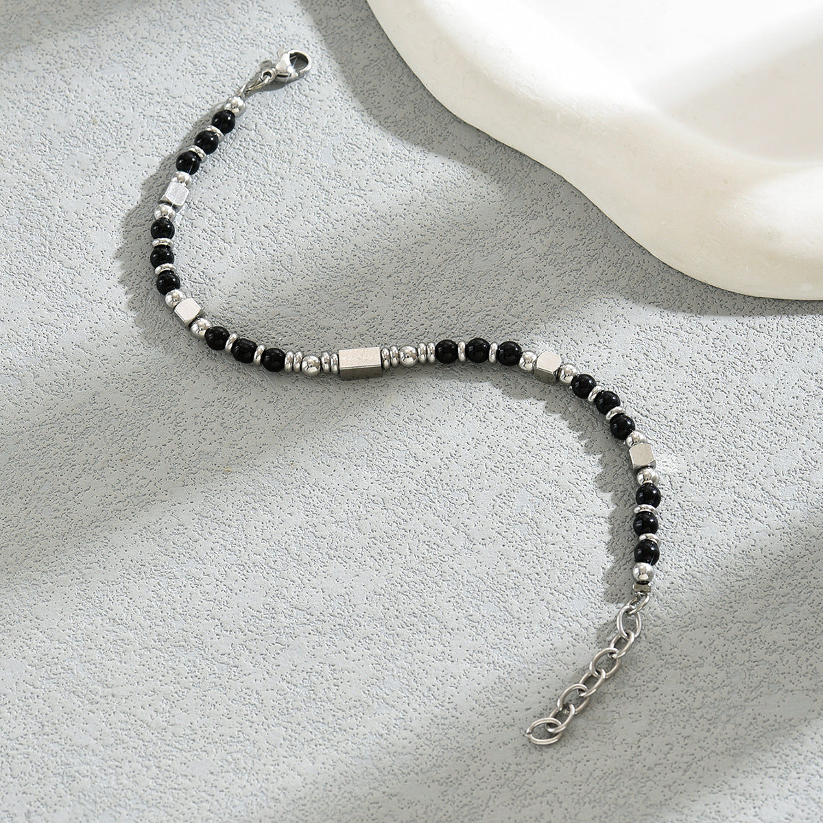 Geometric Retro Natural Stone Bracelet Niche