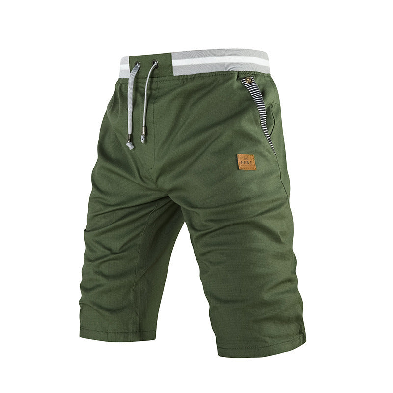 Men's Cotton Casual Cropped Pants