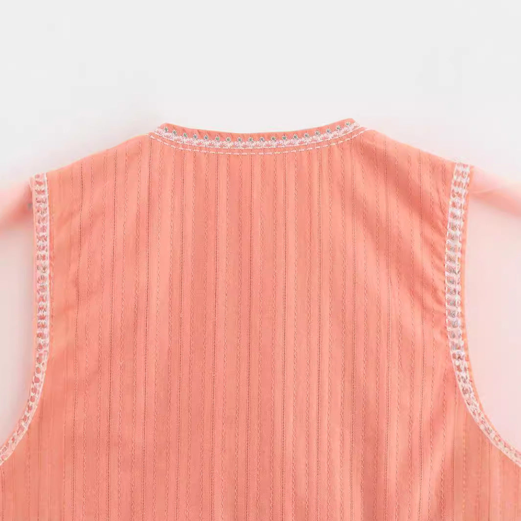 European And American Style Cotton Linen Vest