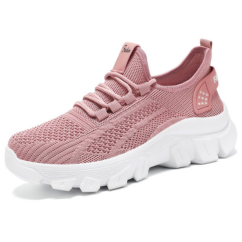 Women's Sneaker Breathable Running Thick Bottom Wear-resistant Casual Shoes