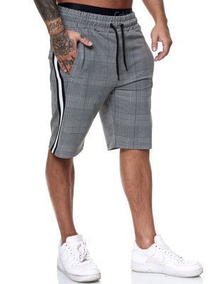 Casual Sports Checkered Striped Fashionable Slim Fit Shorts