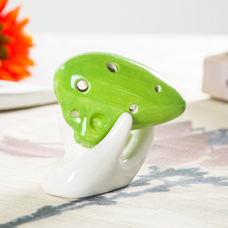 6-hole 12-hole Ocarina Guanyin Hand White Porcelain Ornament