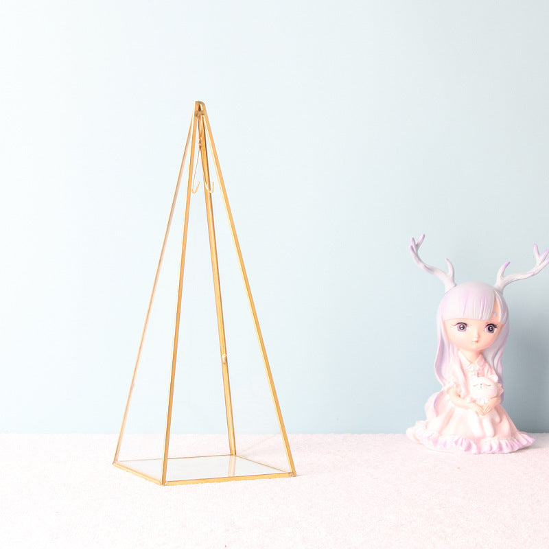 Tower Shaped Geometric Glass Jewelry Storage Box