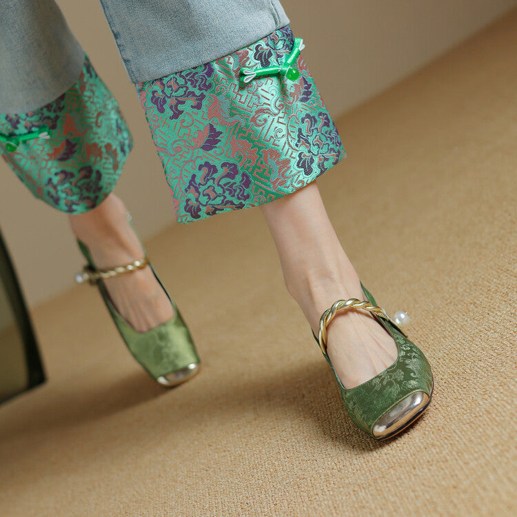 Mary Jane Fashion Personality Pearl Women's Sandals