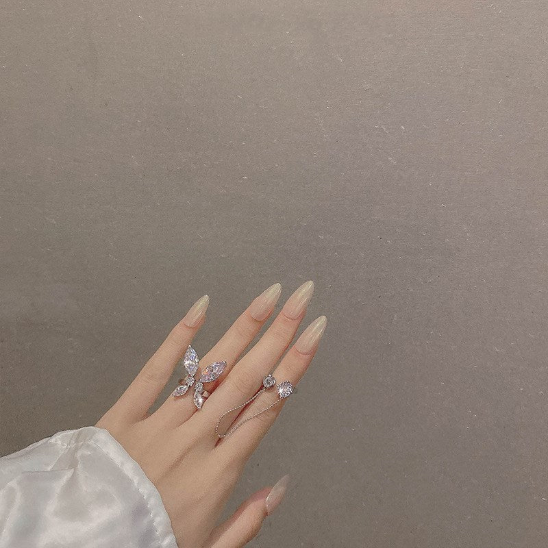 Zircon Butterfly Index Finger Ring